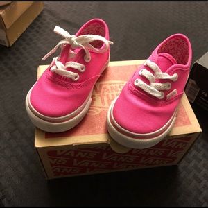 Toddler size 4 bright Pink Vans